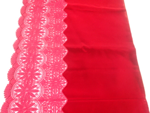  ビロードレース花模様ショール